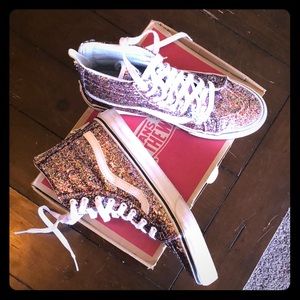 Like NEW Limited Edition GLITTER Vans size 9/7.5